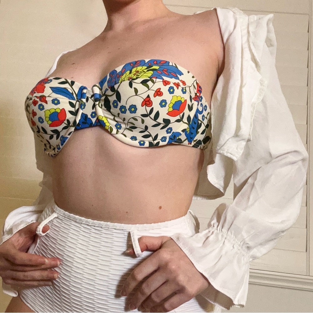 ella moss retro floral bikini top